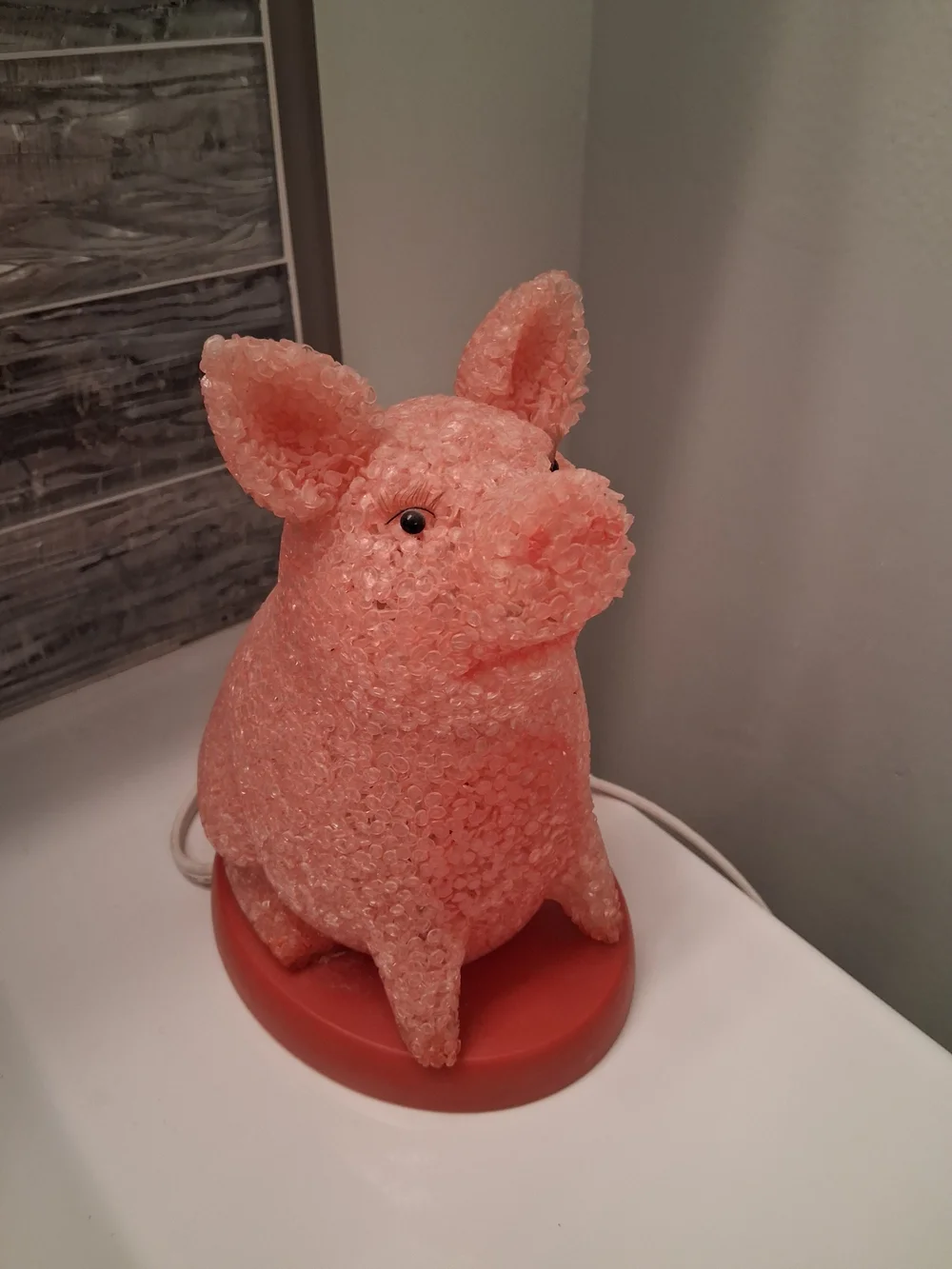 Pink Pig Home Accent Night Light - Decorative Pig Figurine